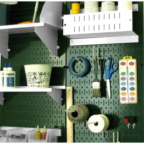 Industrial Pegboard, Green Metal Peg Boards, PK2