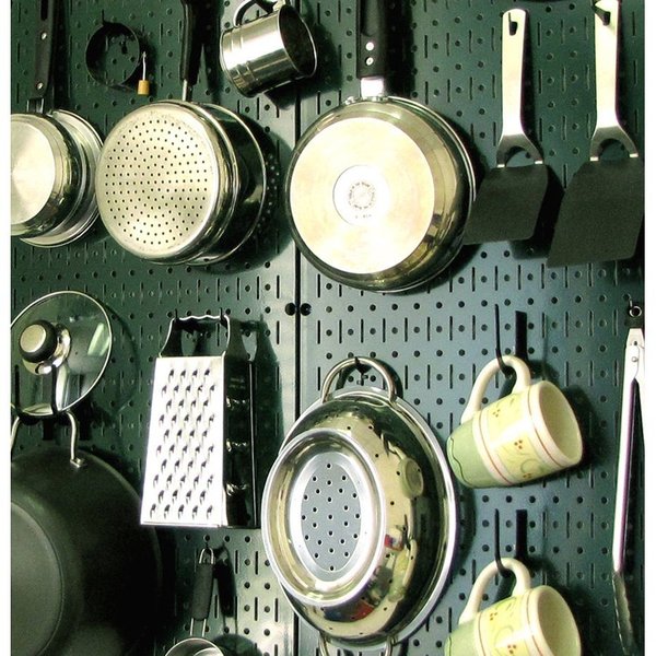 Industrial Pegboard, Green Metal Peg Boards, PK2