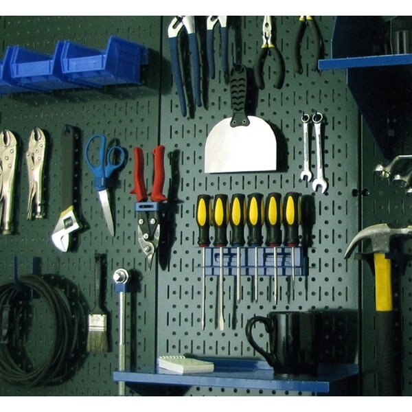 Industrial Pegboard, Green Metal Peg Boards, PK2