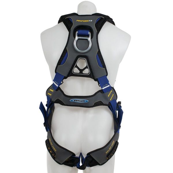 Harness, Tongue Buckle Leg, Black/Blue, M/L