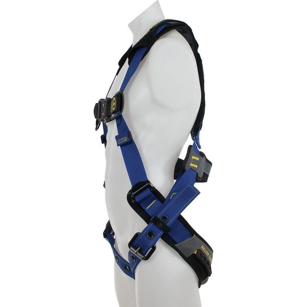 Harness, Tongue Buckle Leg, Black/Blue, XL