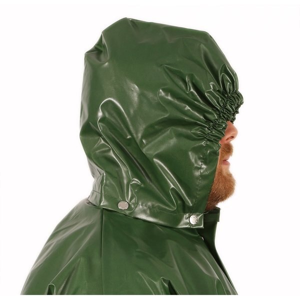 Iron Eagle Rain Hood, Green, Snaps, Nylon/Polyurethane