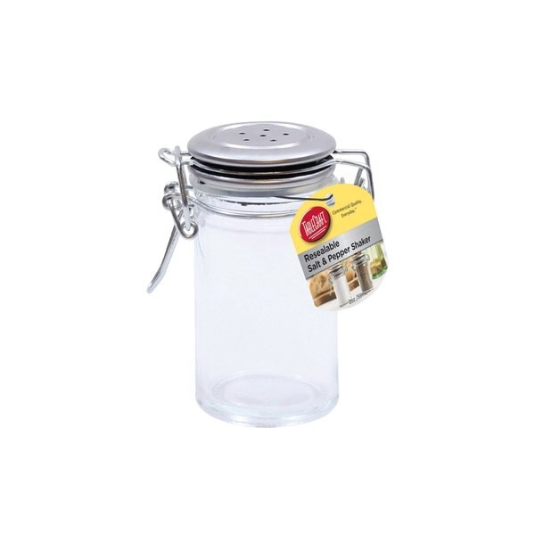 Resealable S/P Shkrs W/SS Clip Top, 2OZ