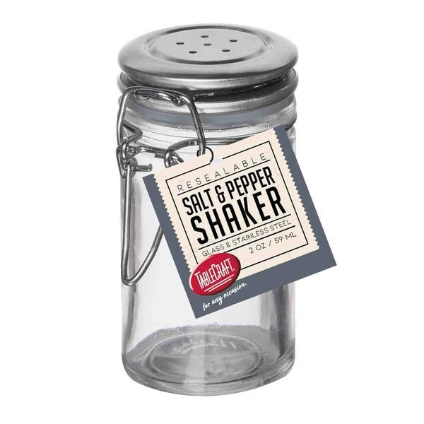Resealable S/P Shkrs W/SS Clip Top, 2OZ