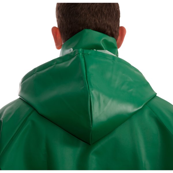 Safetyflex Rain Hood, Green, Snaps, Polyester/PVC