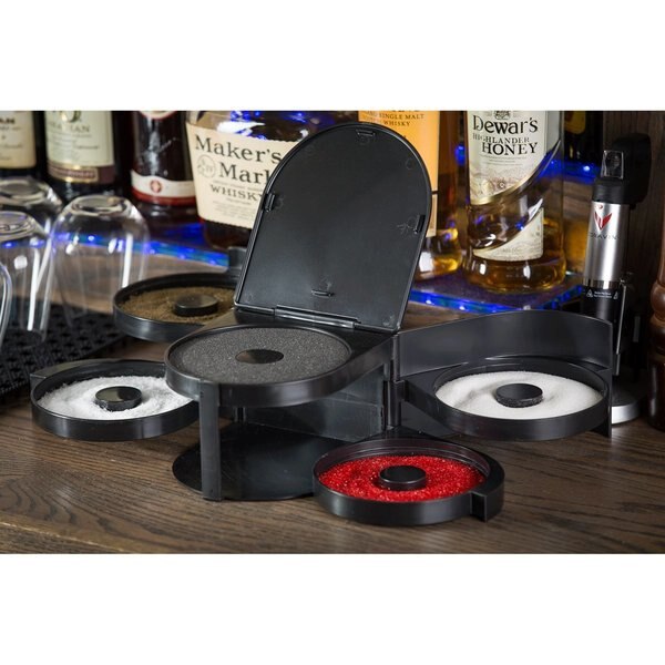 Glass Rimmer, 5 Swing Out Trays, Blk, Ps