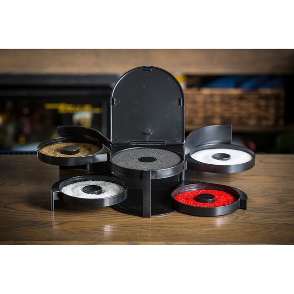 Glass Rimmer, 5 Swing Out Trays, Blk, Ps