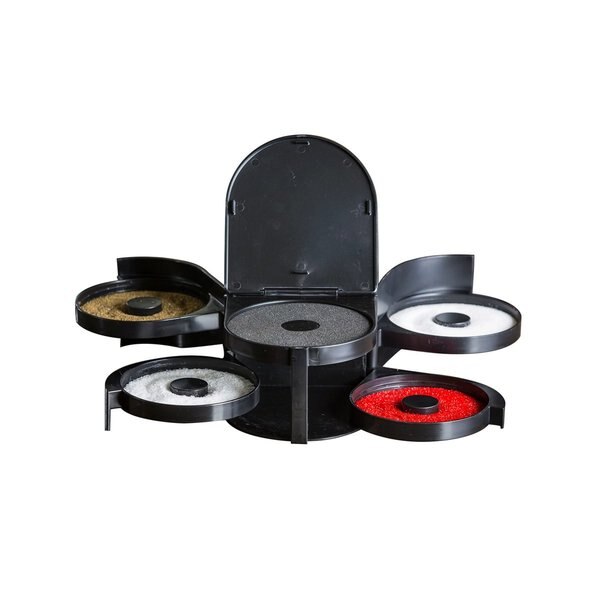 Glass Rimmer, 5 Swing Out Trays, Blk, Ps