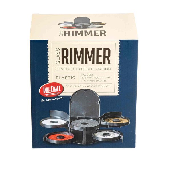 Glass Rimmer, 5 Swing Out Trays, Blk, Ps