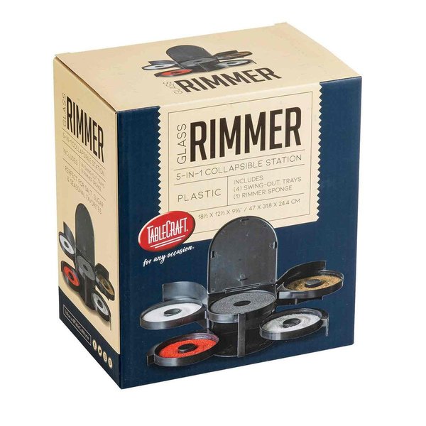 Glass Rimmer, 5 Swing Out Trays, Blk, Ps