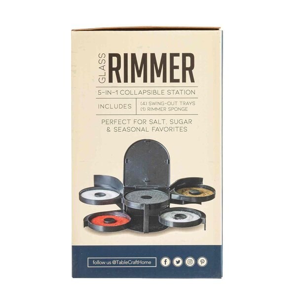 Glass Rimmer, 5 Swing Out Trays, Blk, Ps