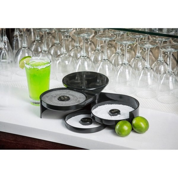 Glass Rimmer, 3 Swing Out Trays, Blk Abs P