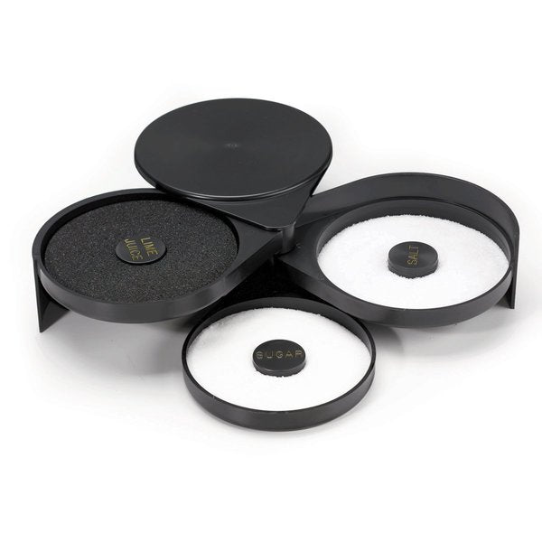Glass Rimmer, 3 Swing Out Trays, Blk Abs P