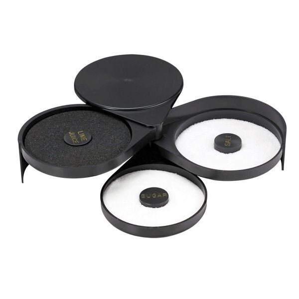 Glass Rimmer, 3 Swing Out Trays, Blk Abs P