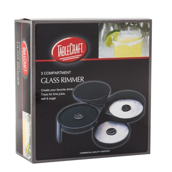 Glass Rimmer, 3 Swing Out Trays, Blk Abs P
