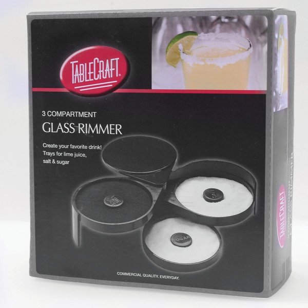 Glass Rimmer, 3 Swing Out Trays, Blk Abs P