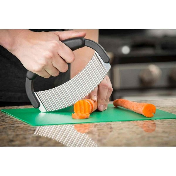 Crinkle Cutter, SS Sngl Blade, Plst Hndl