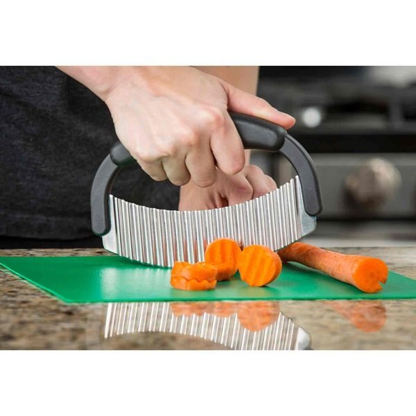 Crinkle Cutter, SS Sngl Blade, Plst Hndl