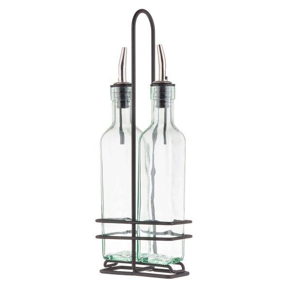 Prma Olve Oil/Vingr Bottle Set, Blk, 8.5OZ