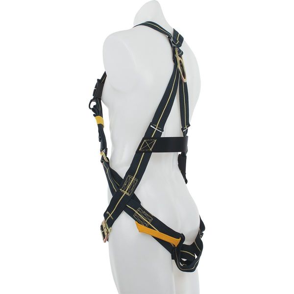 Weld Harness, Qck Connect Leg, Blk/Ylw, XL