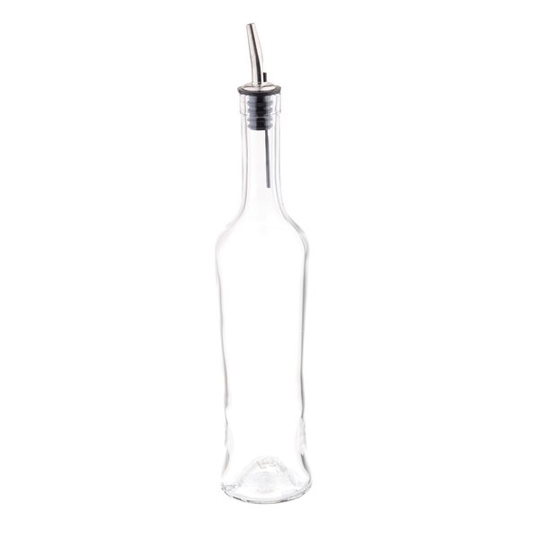 Sottile Clr Glass Bottle W/SS Pour, 17OZ