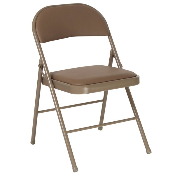 Folding Chair, Vinyl, Beige