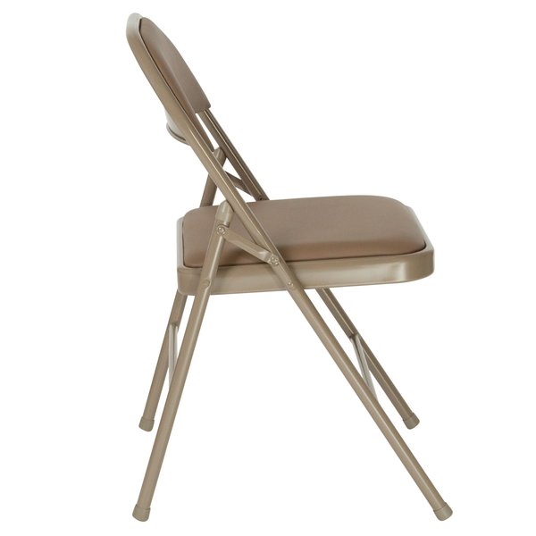 Folding Chair, Vinyl, Beige