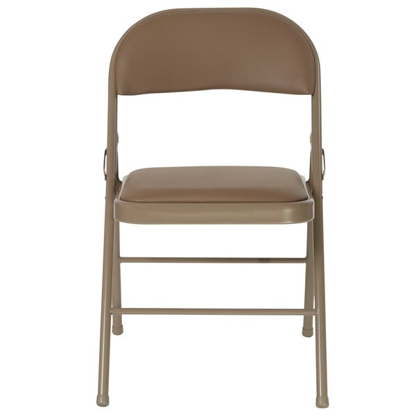 Folding Chair, Vinyl, Beige