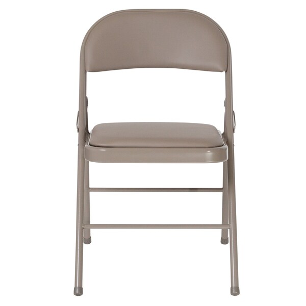 Folding Chair, Vinyl, Gray