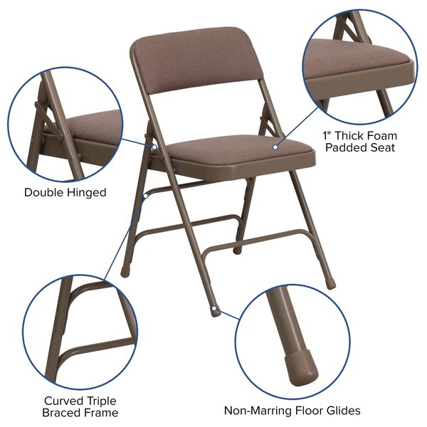 Fabric Folding Chair, Beige