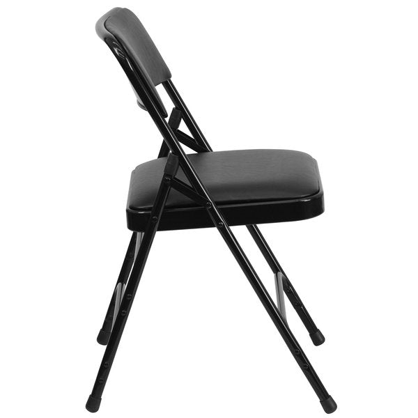 Folding Chair, Black Vinyl, 30