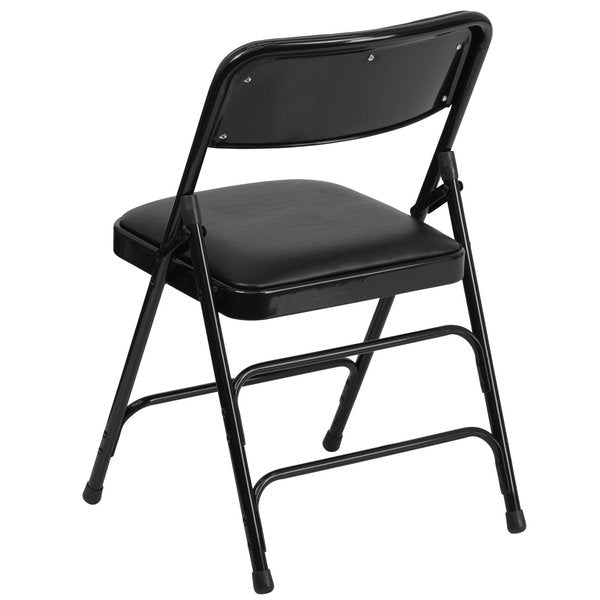 Folding Chair, Black Vinyl, 30