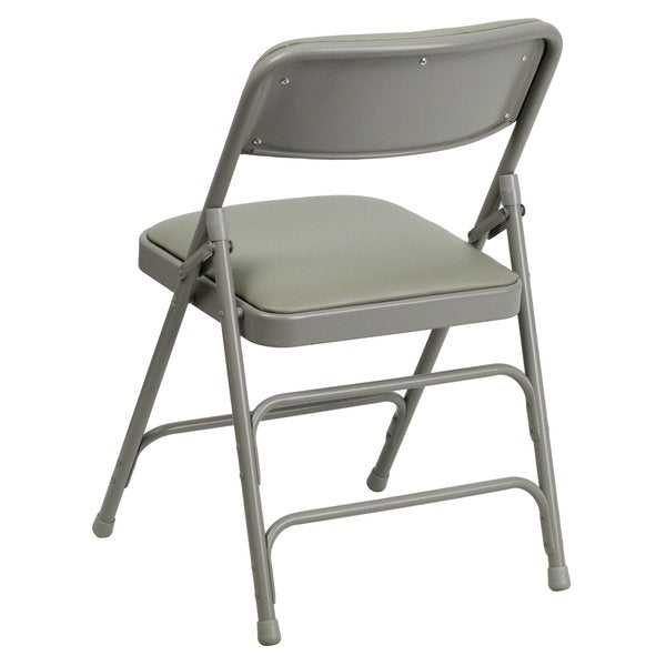 Vinyl Folding Chair, Gray