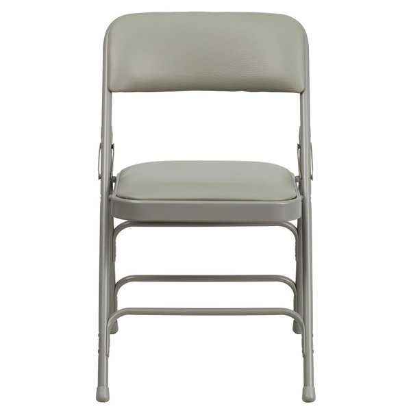 Vinyl Folding Chair, Gray
