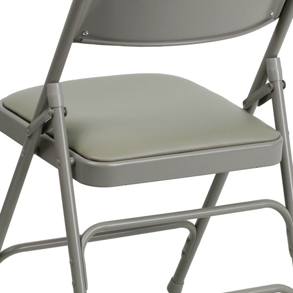 Vinyl Folding Chair, Gray
