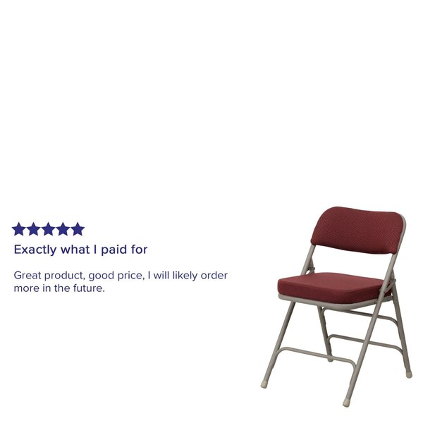 Fabric Folding Chair, Burgundy