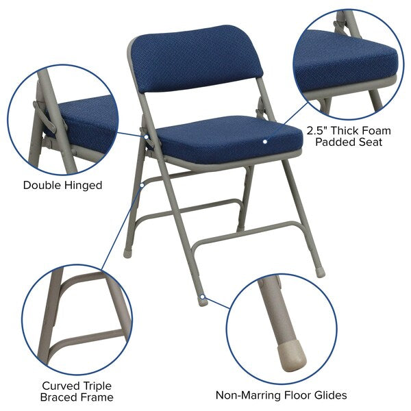 Fabric Folding Chr, Navy, 2.5