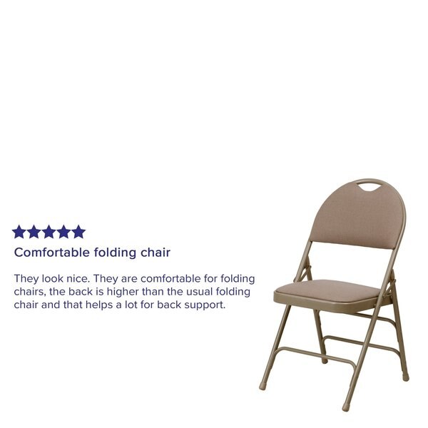 Fabric Fldng Chair, Easy Carry Hndl, Beige