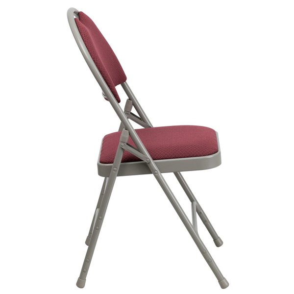 Fabric Fldng Chair, Easy-Carry Hndl, Brgnd