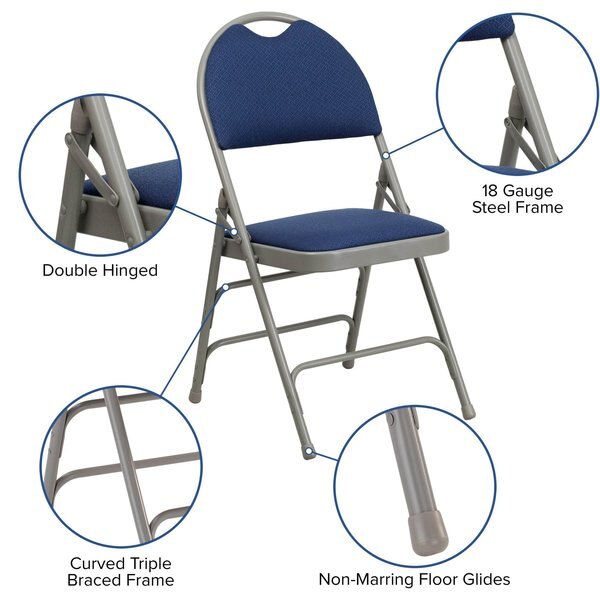 Fabric Folding Chair, Navy
