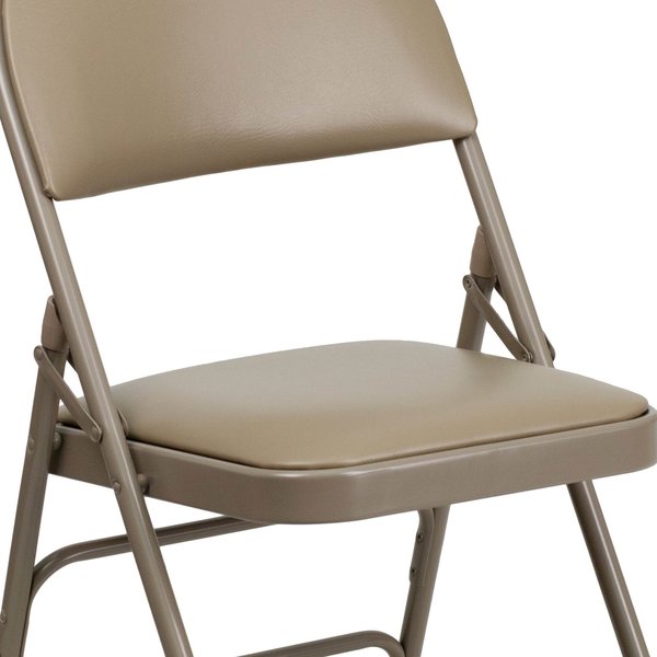 Fldng Chair w/Easy Carry Hnldl, Beige Vnl