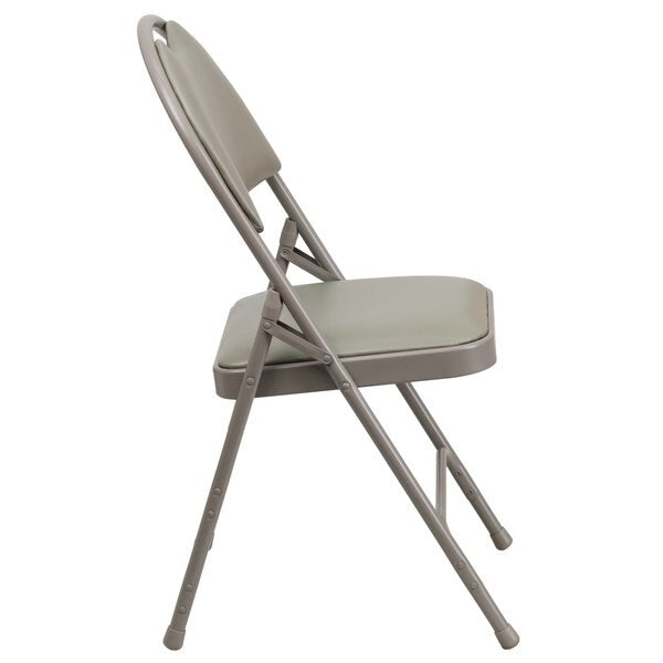 Vinyl Folding Chair, Gray