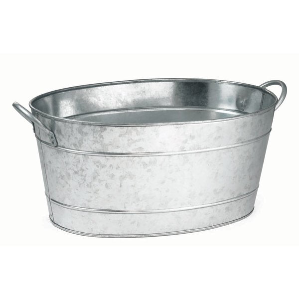Oval Sngl Wall Bev Tub, Glv Steel, 19