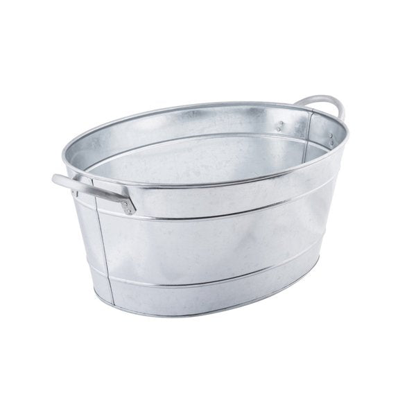 Oval Sngl Wall Bev Tub, Glv Steel, 19