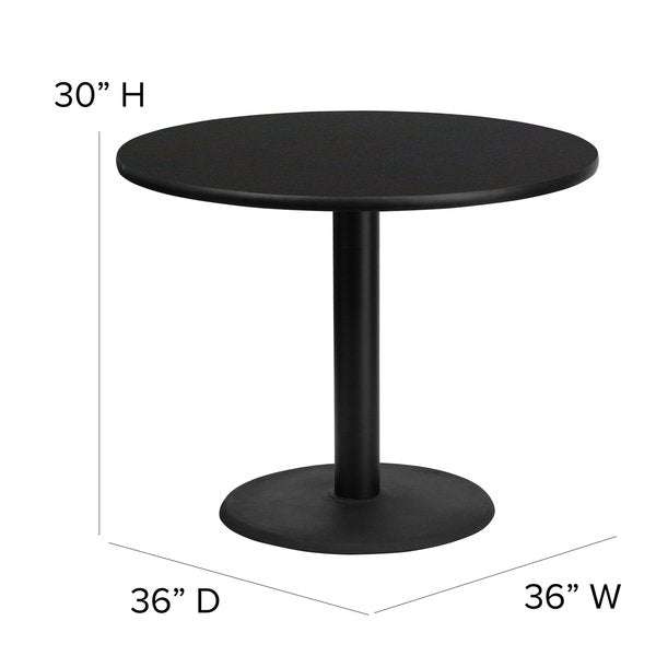 Round Laminate Table, 36