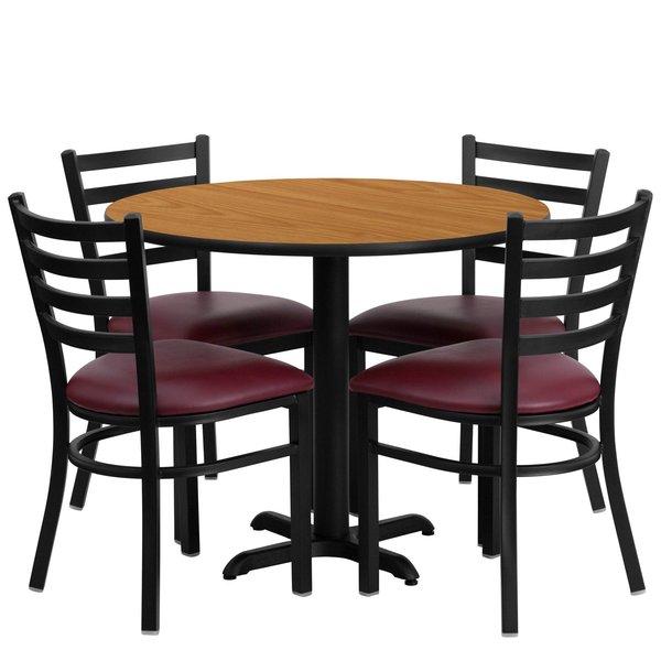 Round Natural Laminate Table, 36
