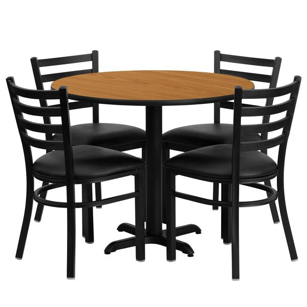 Round Natural Laminate Table, 36