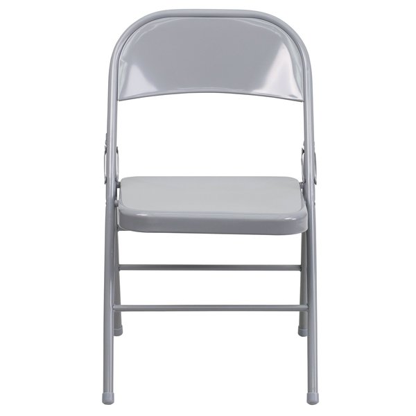 Folding Chair, Metal, Gray