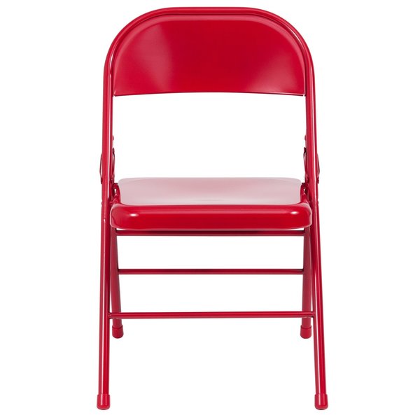 Metal Folding Chair, Red