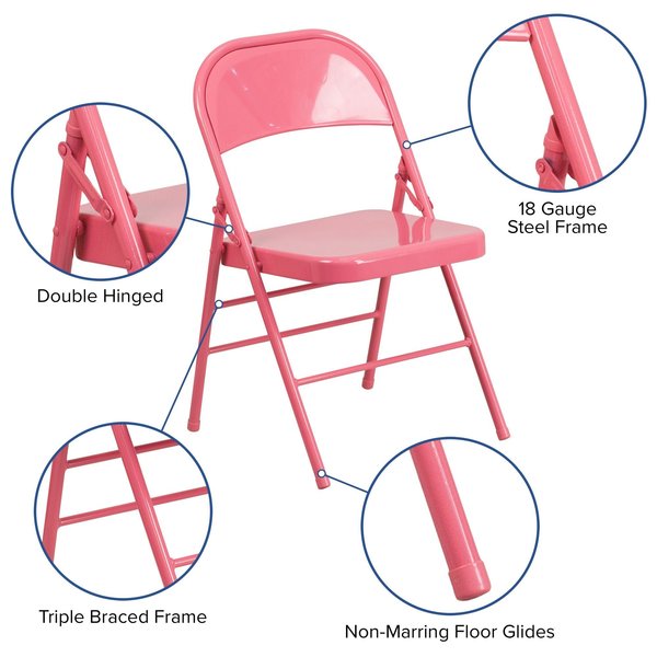 Folding Chair, Bubblegum Pink